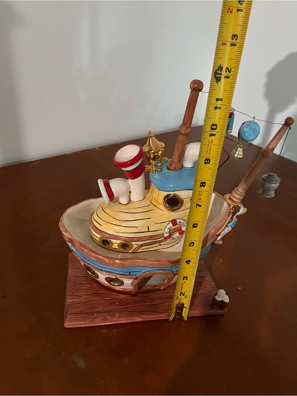 Donald Duck Ceramic Boat Tea Light Candle Holder